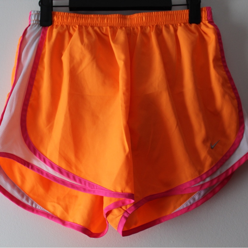 Nike Women's Vibrant Orange Athletic Shorts